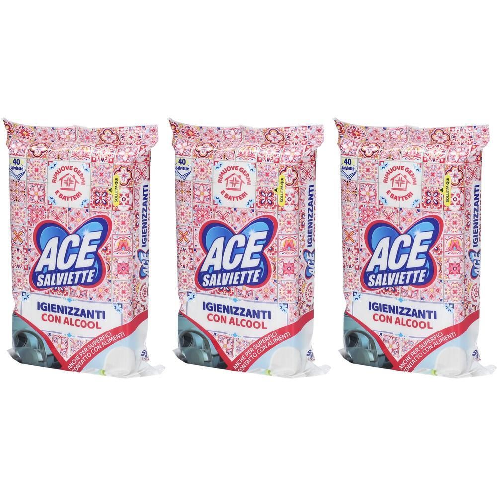 ACE Salviette Igienizzanti con Alcool 3x40 St