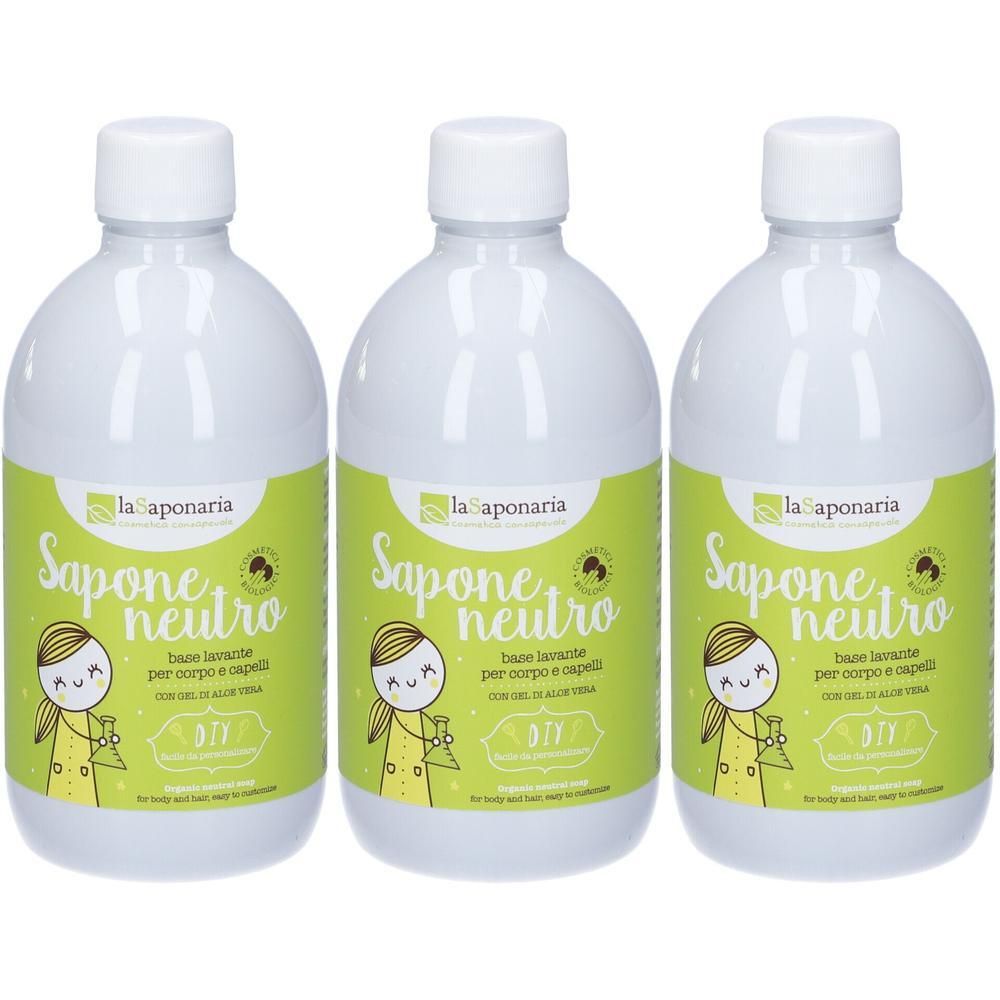 La Saponaria Diy Soap Base Lavante Neutra Biologica 3x500 ml