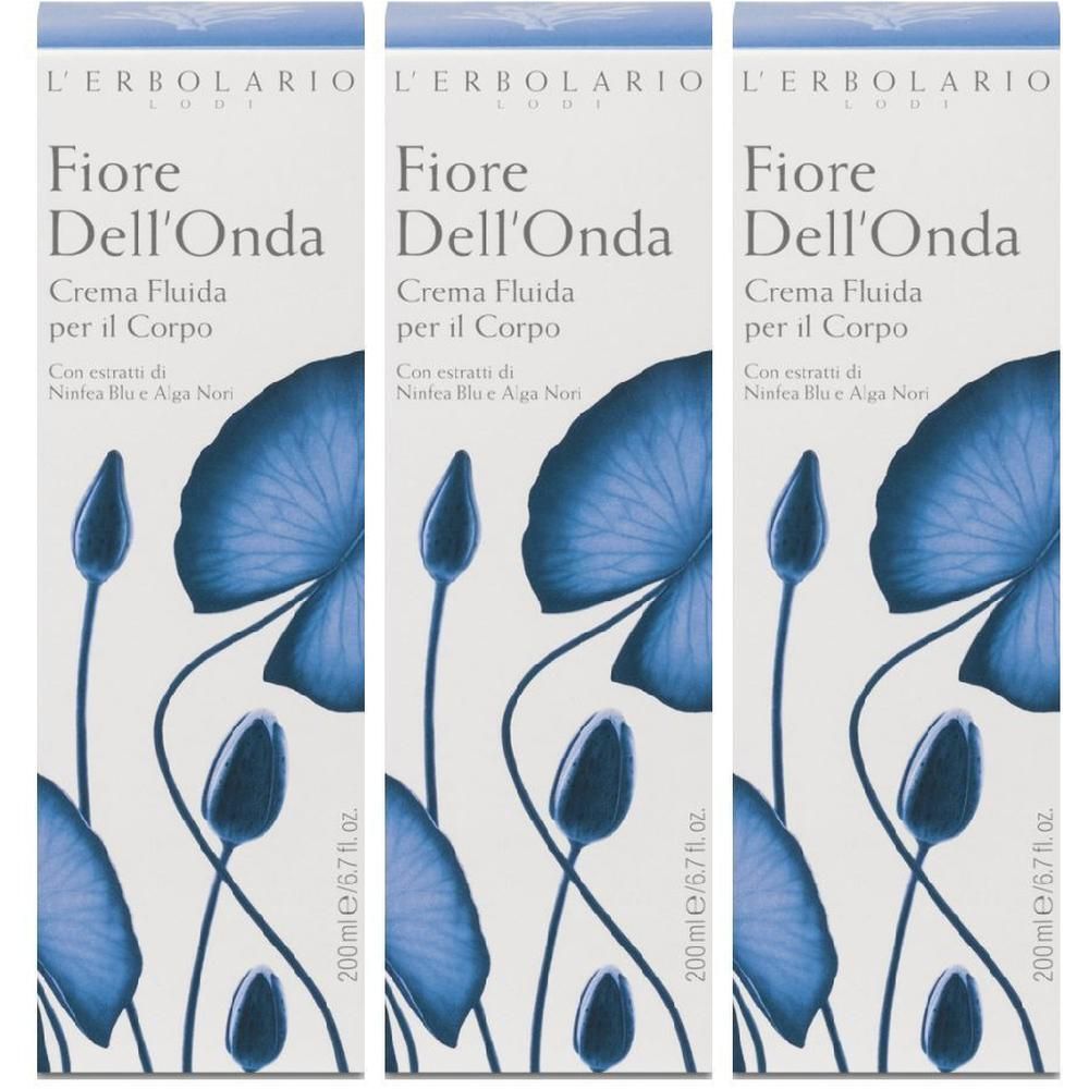 L'Erbolario - Crema Fluida per il Corpo Fiore Dell'Onda 3x200 ml