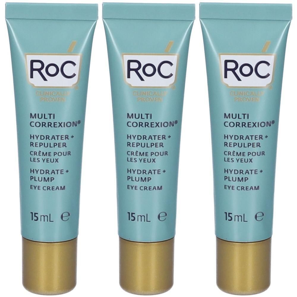RoC® MULTI CORREXION® Hydrate & Plump Eye Cream 3x15 ml Crema