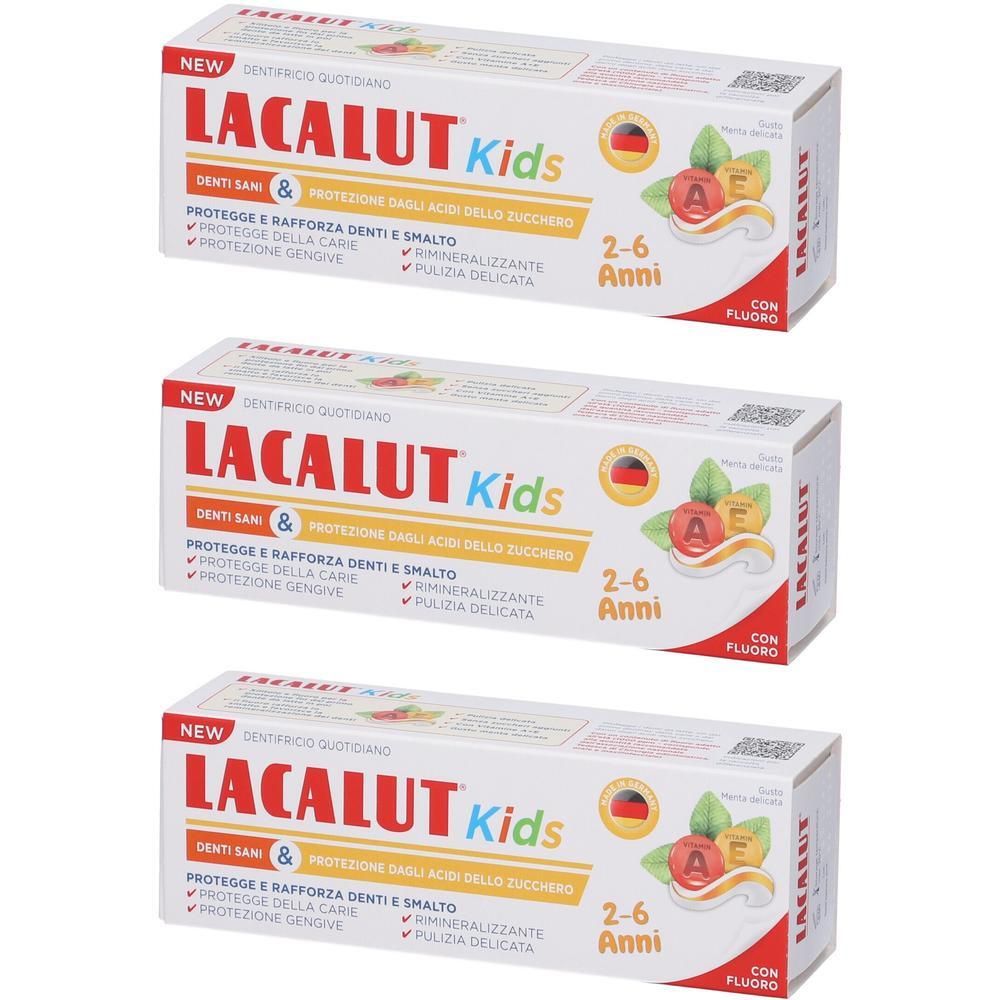 LACALUT Kids Dentifricio 2-6 Anni 3x55 ml