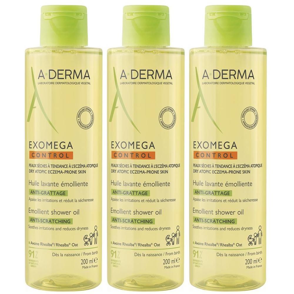 A-Derma Exomega Control Olio Lavante Emolliente Anti-grattage 200ml -