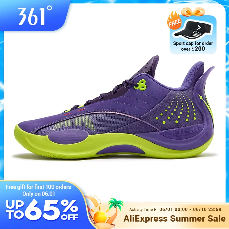 361 Degrees Team Joker Herren-Basketballschuhe Combat Rebound Anti-Rutsch-Verschleißfest CQT-QU!K Stabile High-Top-Sneaker 572511105