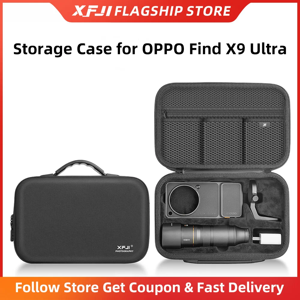 XFJI Aufbewahrungstasche Stoßfeste Hartschalen-Handtasche für OPPO Find X9 Ultra Telekonverter Fotografen-Kit Zubehör Image