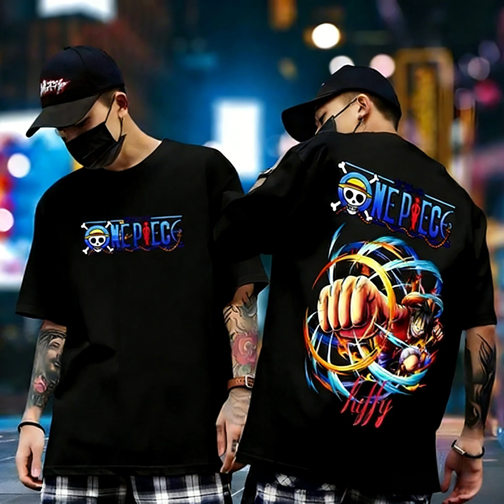 Street Hip-Hop Style Oversized T-Shirt mit 3D-Anime-Print, Kurzarm, Einteiler, Sommerliches Casual O-Neck T-Shirt für Kinder