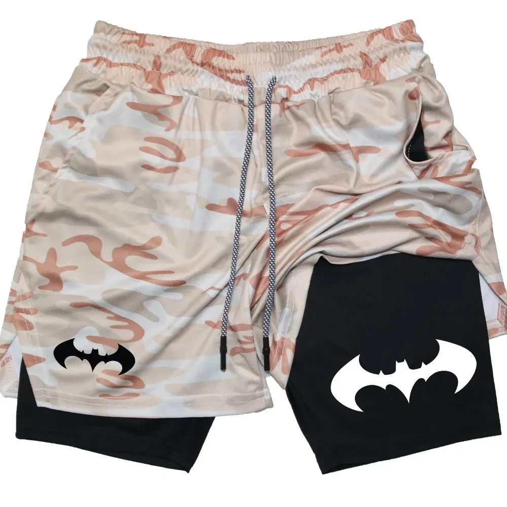 2024 Running Shorts for Man Gym Double-deck Workout Shorts 2 in 1 Quick Dry Training Short Pants Fitness Jogging Y2K Sportwear