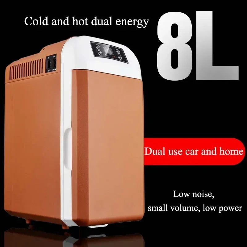 8L voiture maison double usage réfrigérateur petit réfrigérateur réfrigéré froid et chaud double énergie réfrigérateur réfrigérateur muet à faible bruit