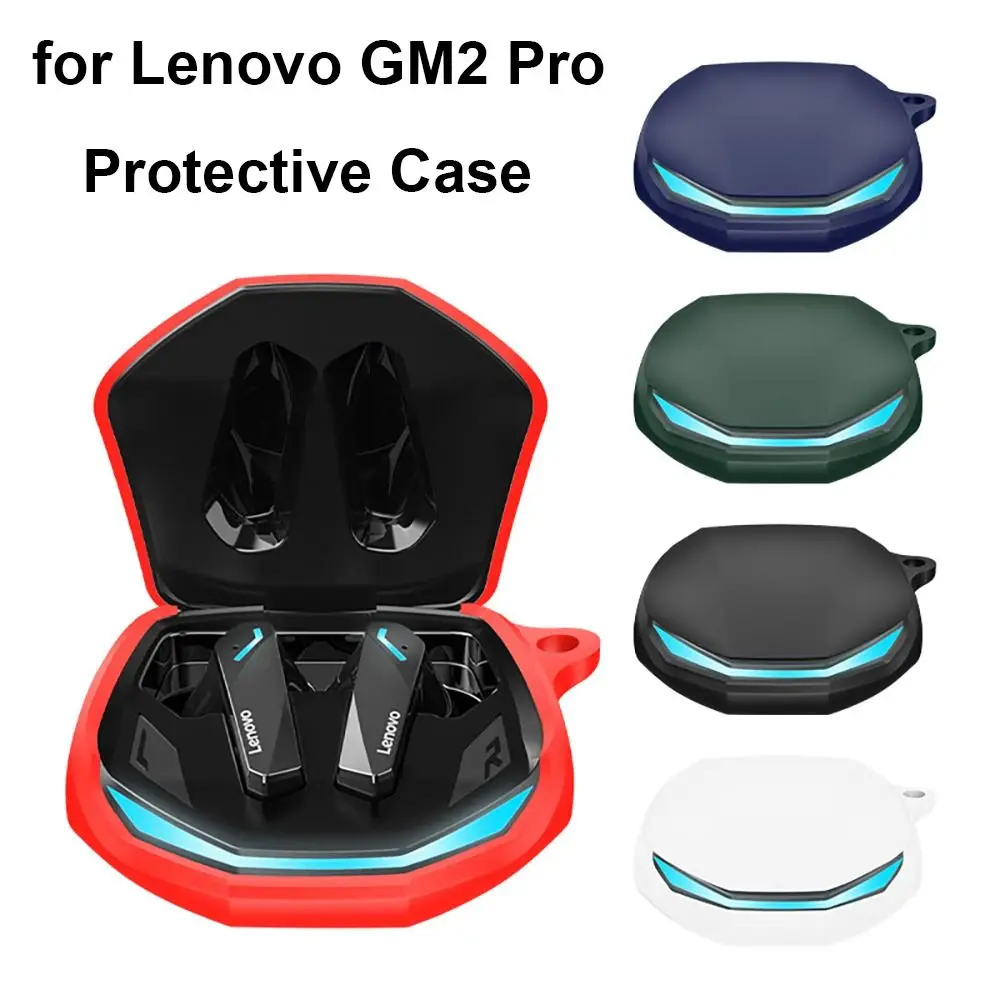 Kopfhörer-Aufbewahrungstasche für Lenovo GM2 PRO Wireless Headset-Abdeckung, Silikon-Tragetasche, stoßfester Kopfhörerschutz mit Karabiner Image