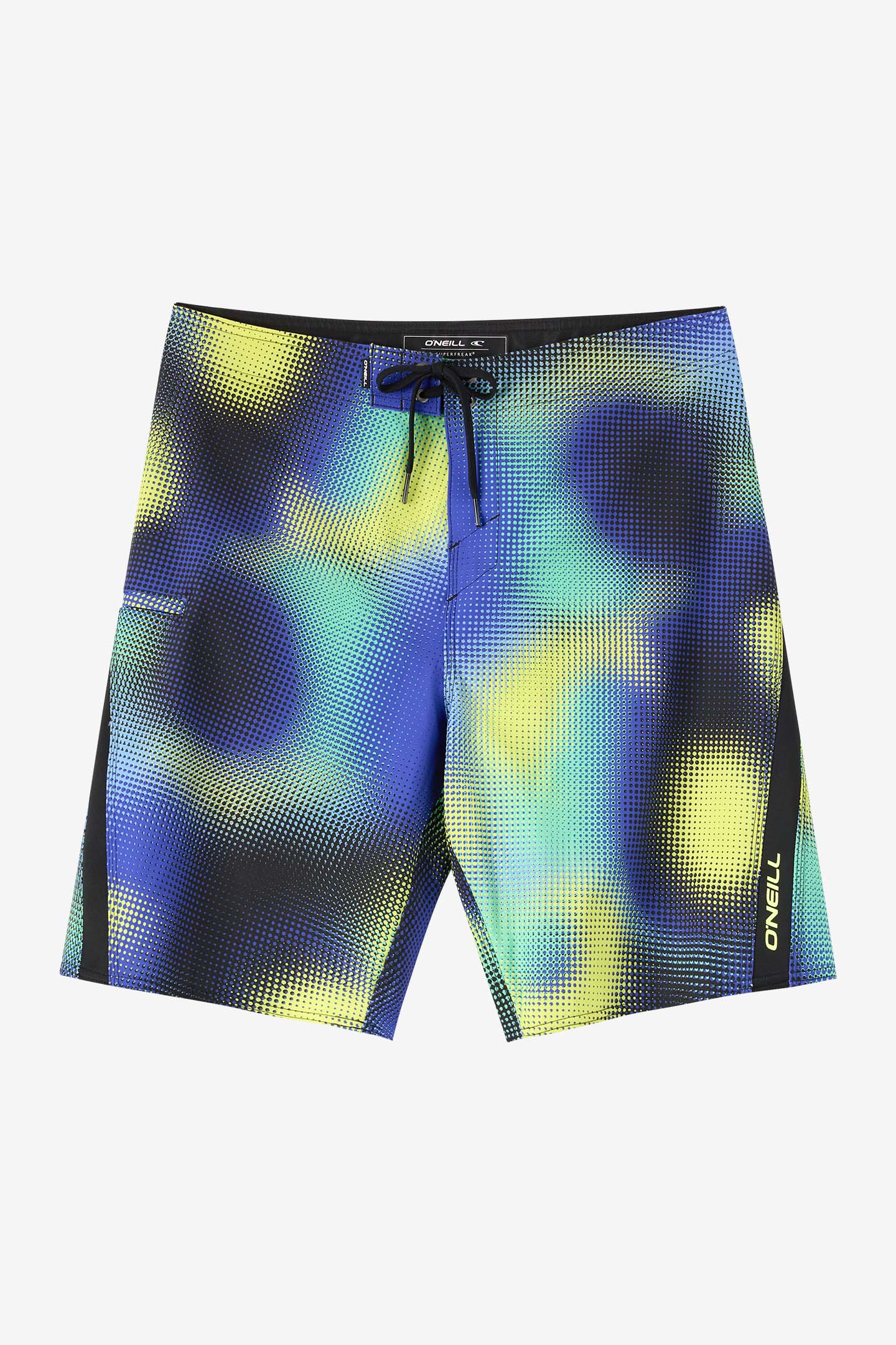 O'Neill Men's Superfreak 20"" Board Shorts in Royal Blue, Size 36, Elastane/Polyester