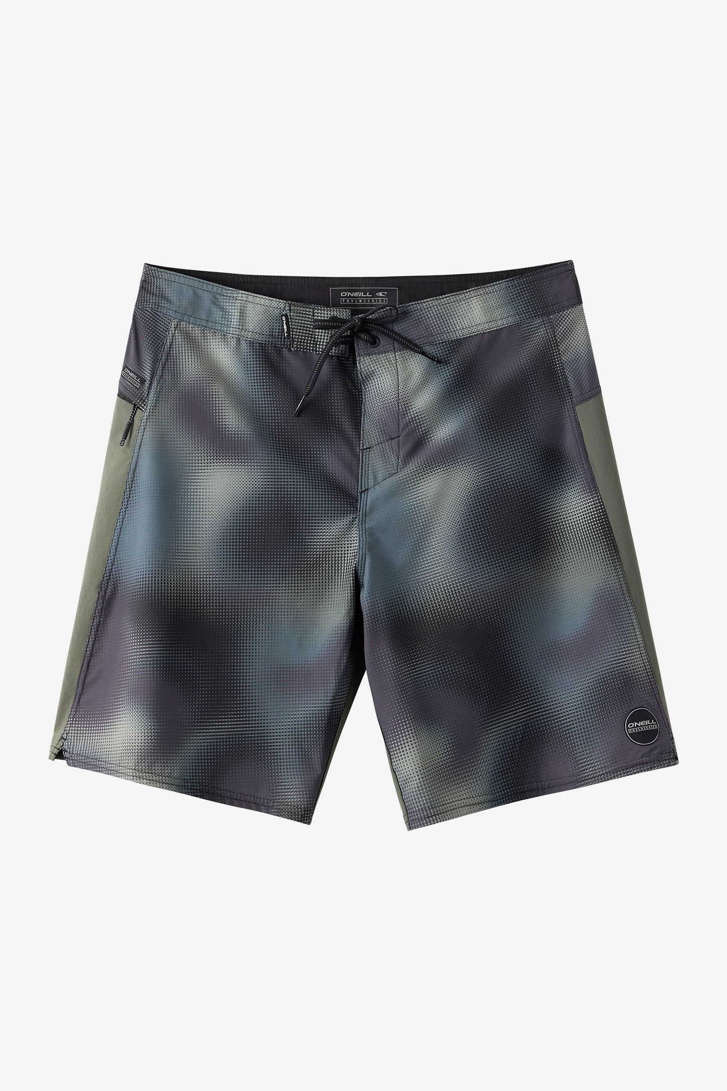 O'Neill Men's Hyperfreak Trvlr Tech Enduro 19"" Board Shorts in Dark Slate, Size 32, Elastane/Nylon/Polyamide