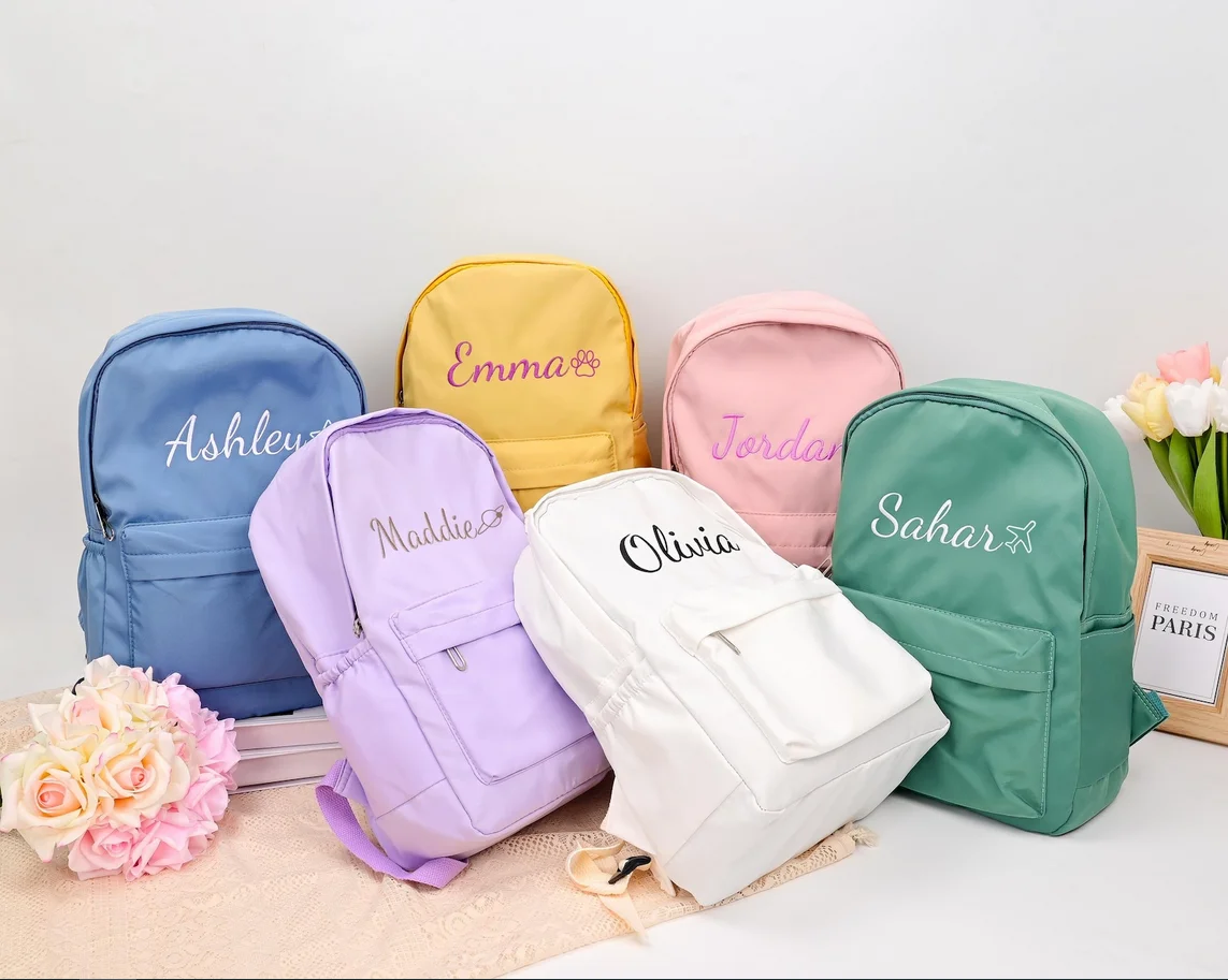 Sac à dos personnalisé pour tout-petits avec monogramme, sacs d'école brodés personnalisés pour enfants, retour à l'école, sac à dos pour enfants