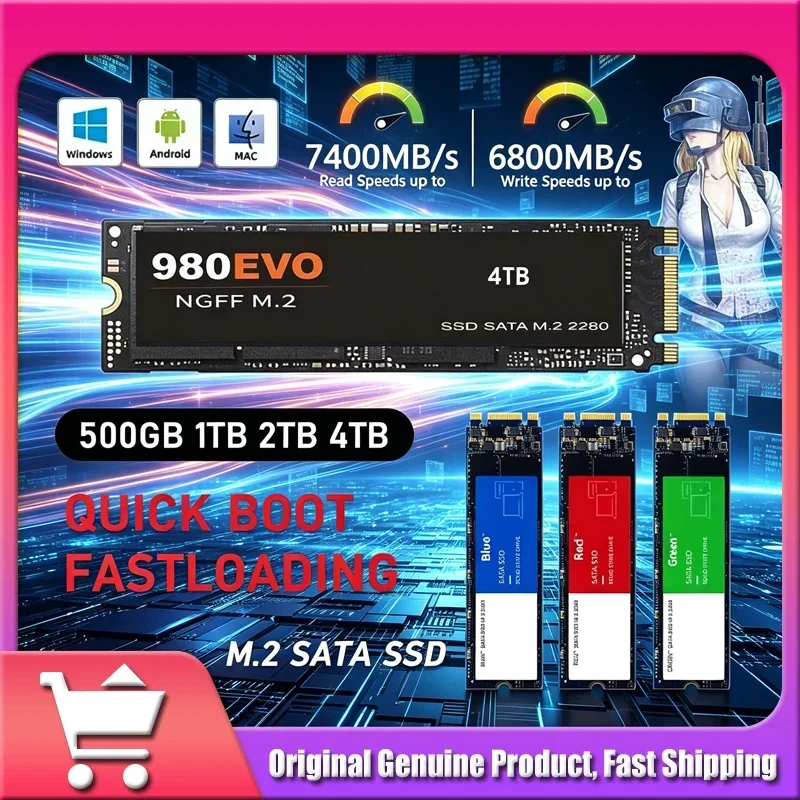 2026 Neue Solid-State-Drive M.2 Hochgeschwindigkeits-Festplatte SSD2TB1TB500GB Hochgeschwindigkeits-Internes Speicher-Upgrade Image