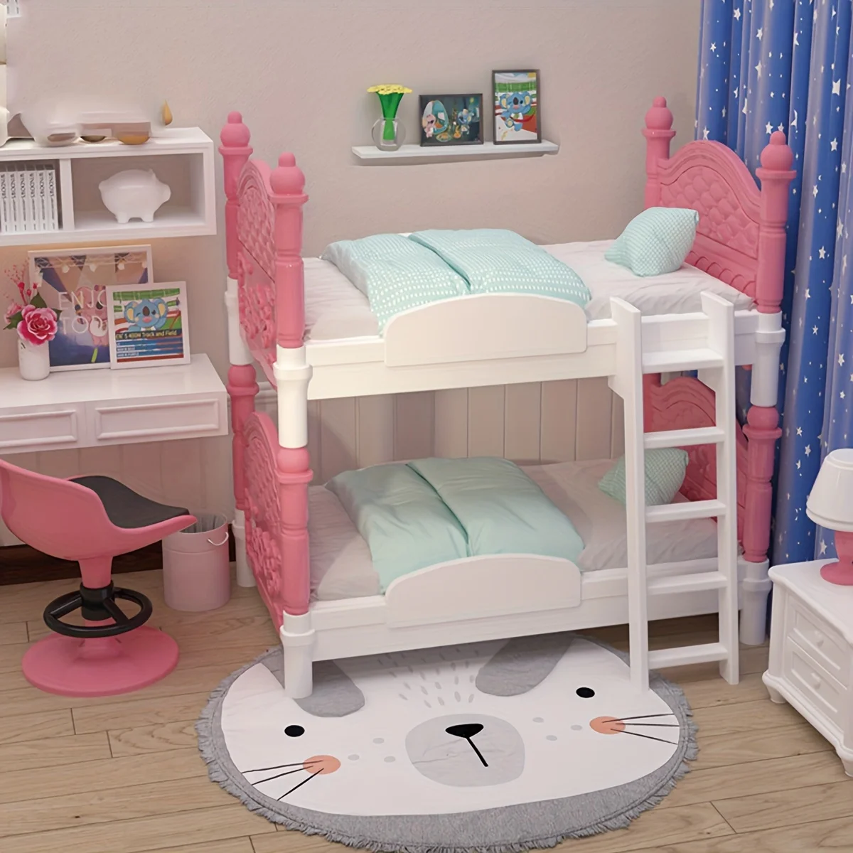 Lit double miniature pour maison de poupée, accessoires décoratifs pour chambre à coucher, articles miniatures, meubles de maison, modèle de maison de jeu