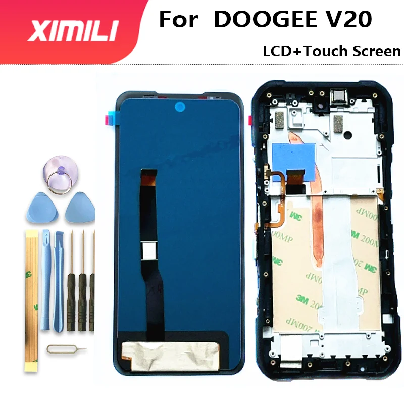 Neue Original 6.43 "Für DOOGEE V20 V20S LCD Display Mit Rahmen + Touch Screen Digitizer Montage Ersatz Für Doogee V20 PRO Image