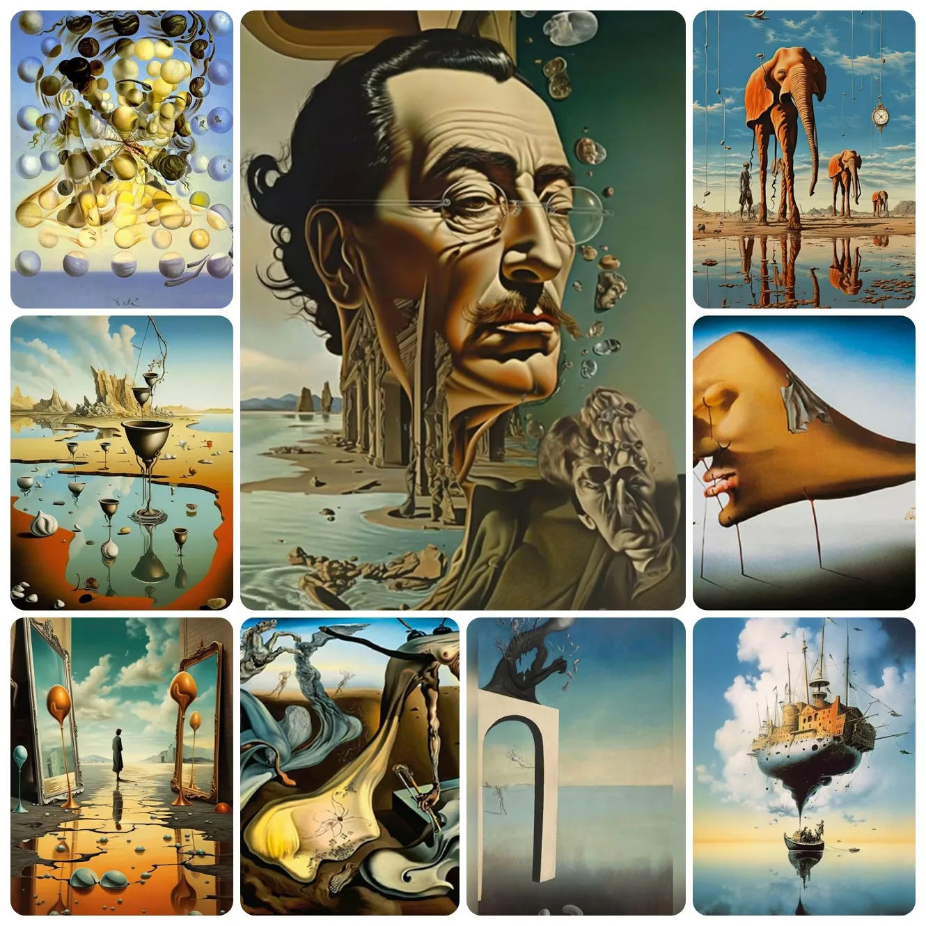 1000-teilige Puzzles für Erwachsene, surrealistische Kunstwerke von Salvador Dali, Puzzlespiele, Lernspiele, farbenfrohe Puzzles, Heimdekoration Image
