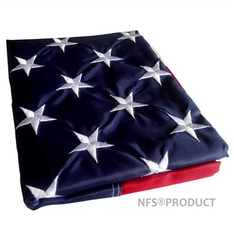 Außen USA Flagge UNS 3x5 Füße Wasserdichte Nylon Gestickte Sterne Genäht Streifen Messing Ösen Amerikanische Flaggen und Banner Image
