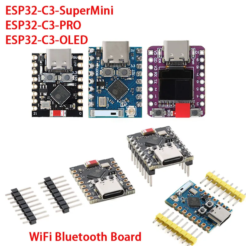ESP32-C3-SuperMini Entwicklungsboard ESP32-C3-PRO WLAN Drahtlos 2.4G WiFi BLE Programmier-Lerncontroller Kernmodul Image