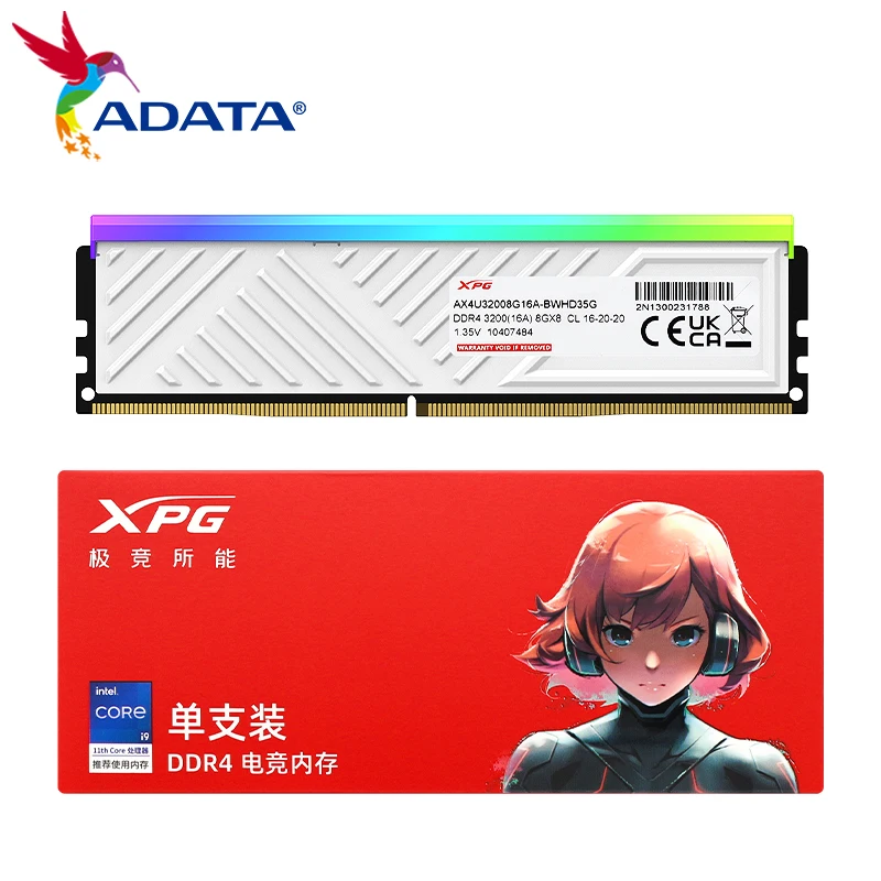 Adata xpg spectrix d35g ddr4 rgb speicher 3200 3600 8gb 16gb U-DIMM einzelne memoria rams mit kühlkörper ram für desktop cl 16-20-20 Image