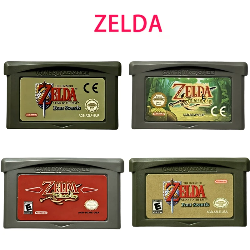HOT SALE GBA Game Cartridge 32 Bit Video Game Console Game Card Link To The Past Awakening DX Minish Cap@@
