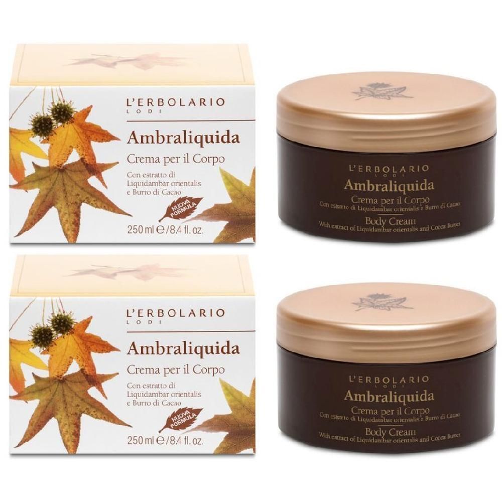 L’Erbolario Crema Corpo Ambraliquida 2x250 ml Lozione per il corpo