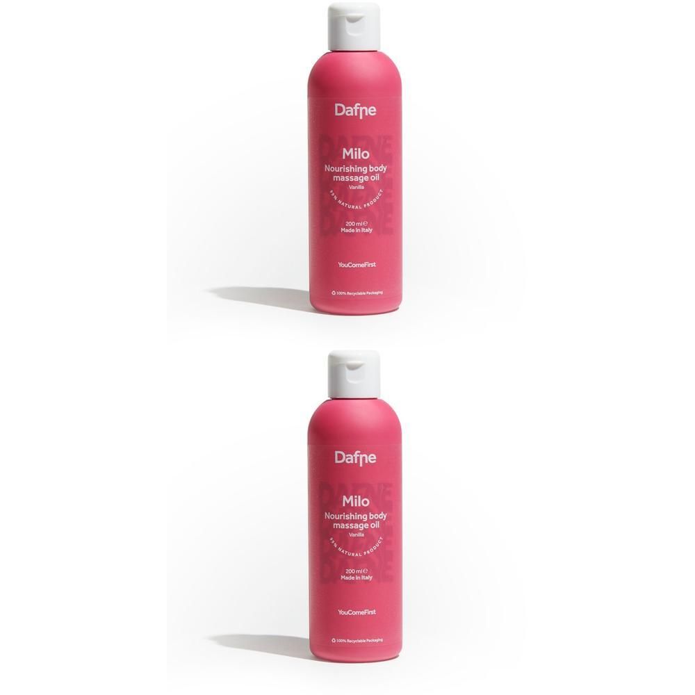 Dafne Milo Olio Naturale Massaggi Corpo Nutriente Vaniglia 2x200 ml Ge