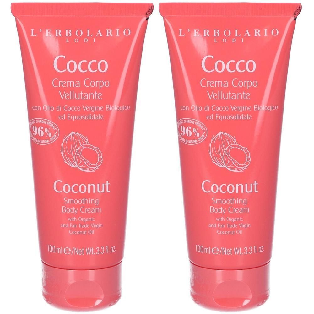 L`Erbolario Crema Corpo Vellutante Cocco 2x100 ml
