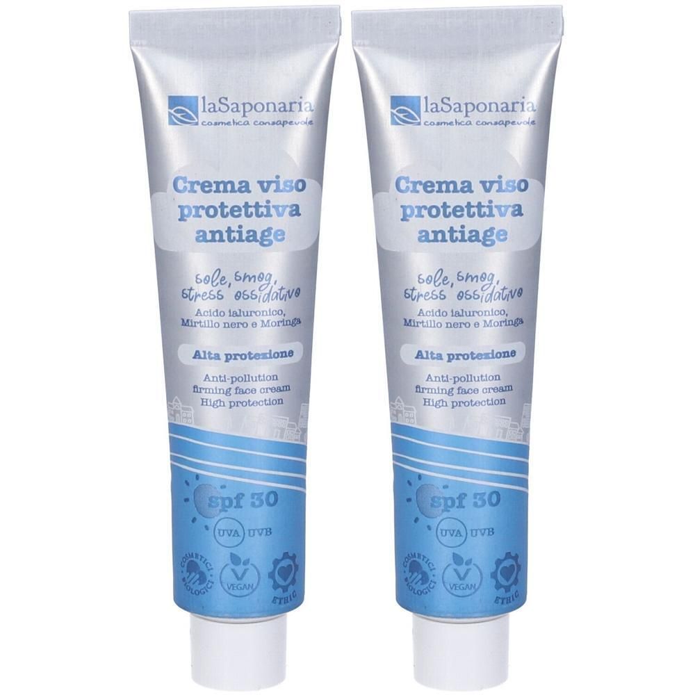 Crema Viso Protettiva Anti Age Spf 30 2x40 ml