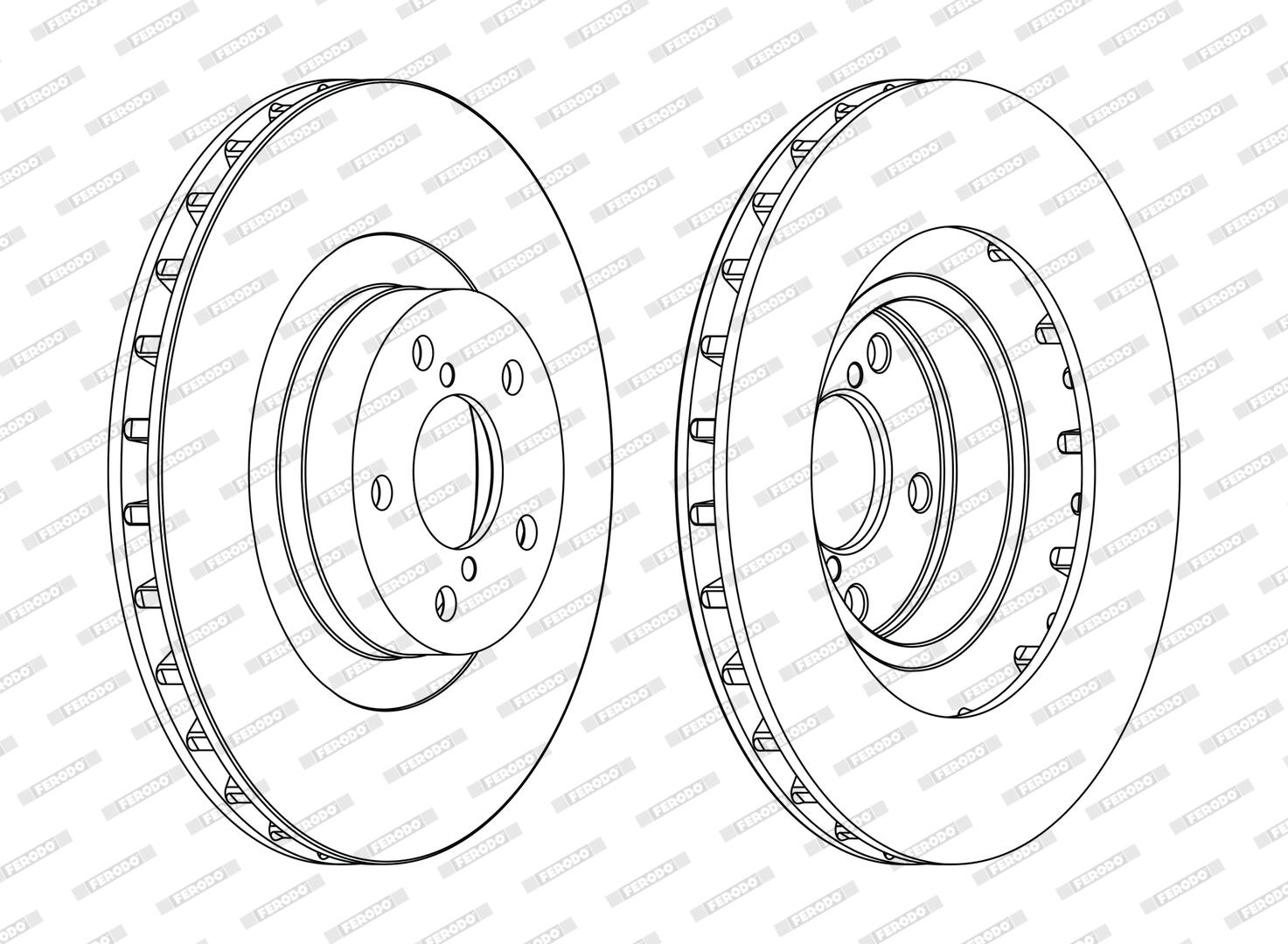 FERODO Bremsscheibe ddf1175c 294mm 24mm für Subaru TOYOTA Image