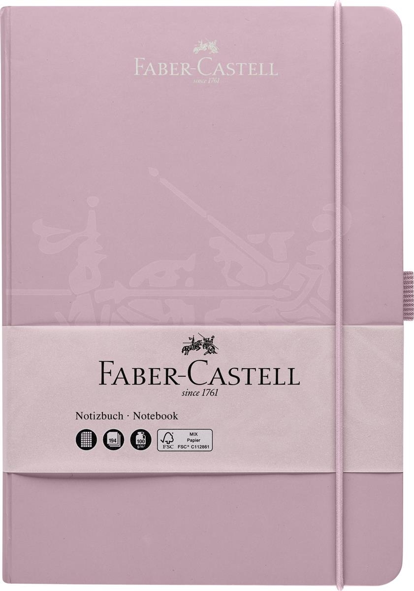 Faber-Castell 10027826 Notizbuch - A5, kariert, 194 Seiten, rose shadows Image