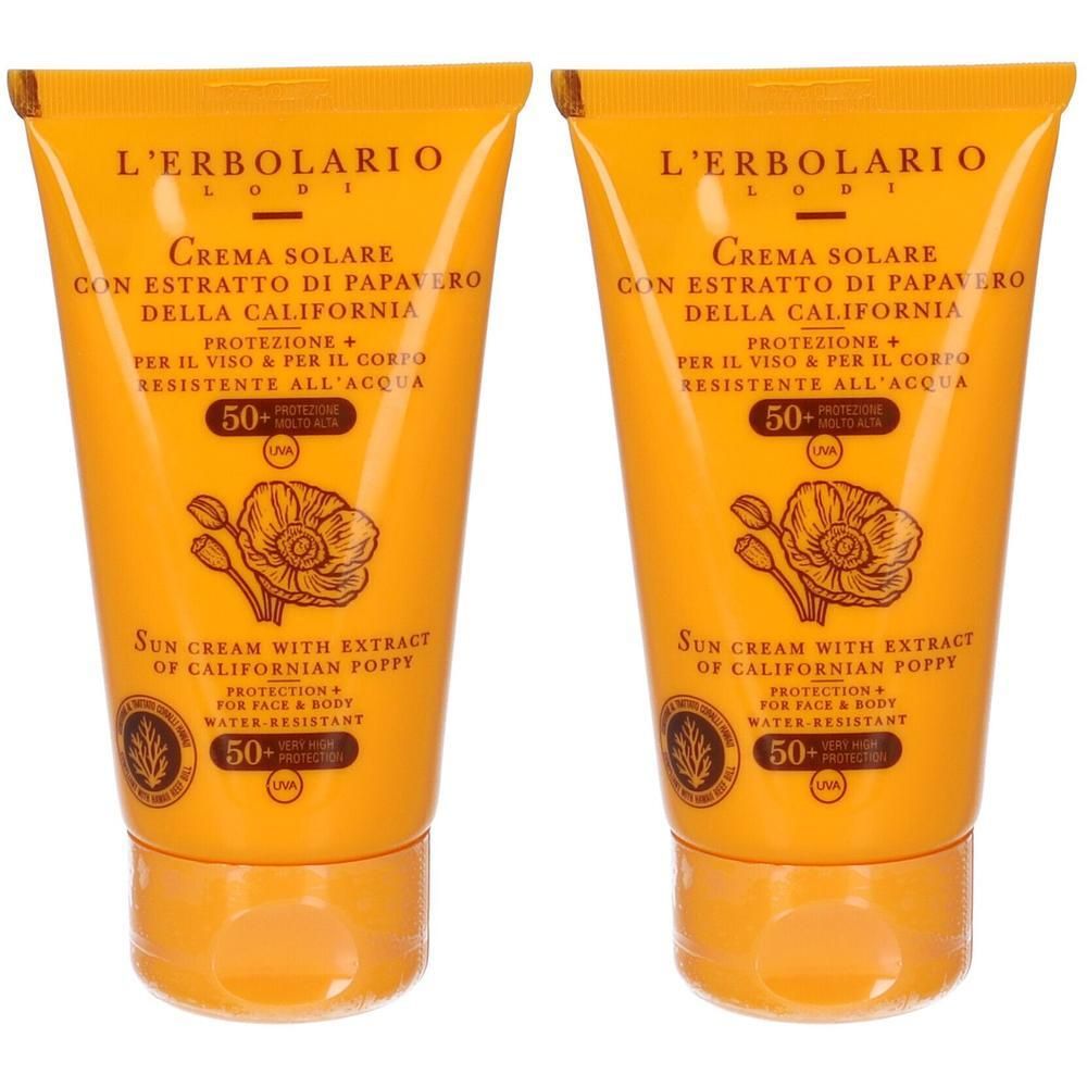 L`Erbolario Crema Solare Viso e Corpo SPF 50+ 2x75 ml