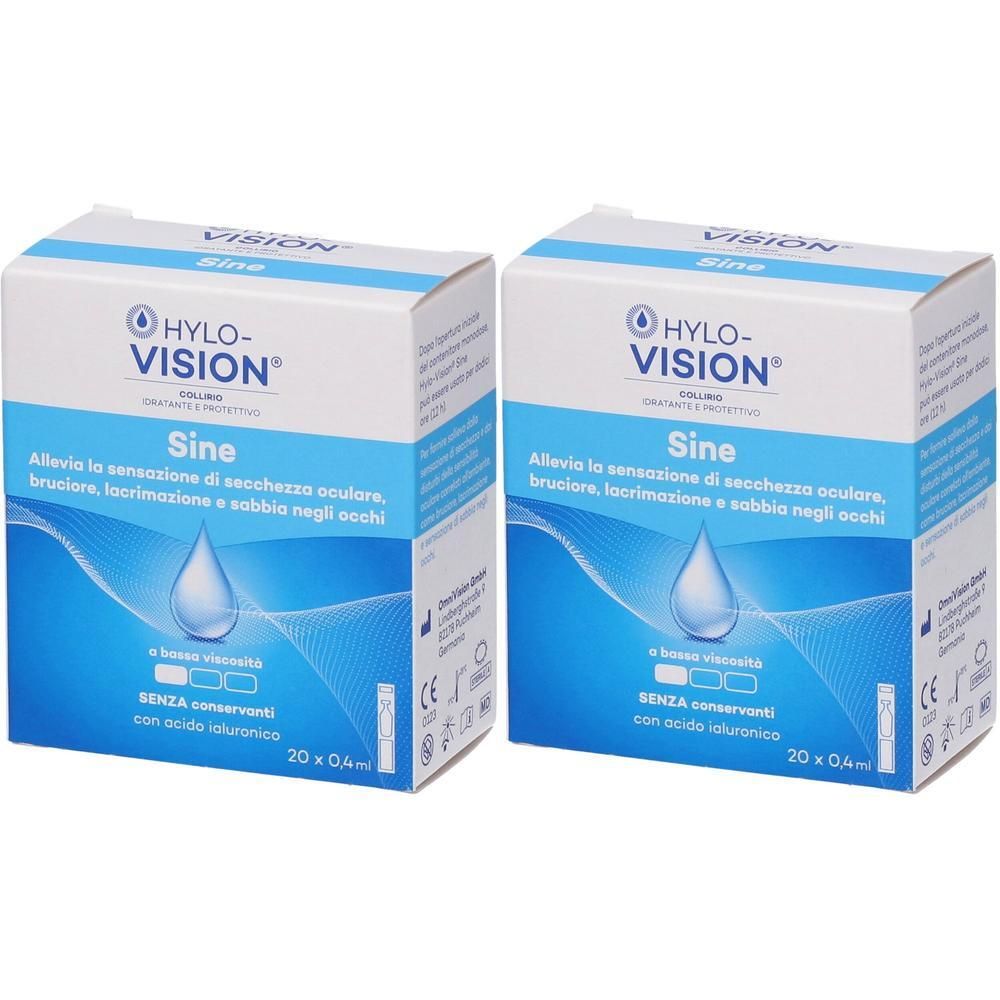 Lacrime Artificiali Hylovision Sine 20 Flaconcini Da 0,40 Ml 2x20x0,4