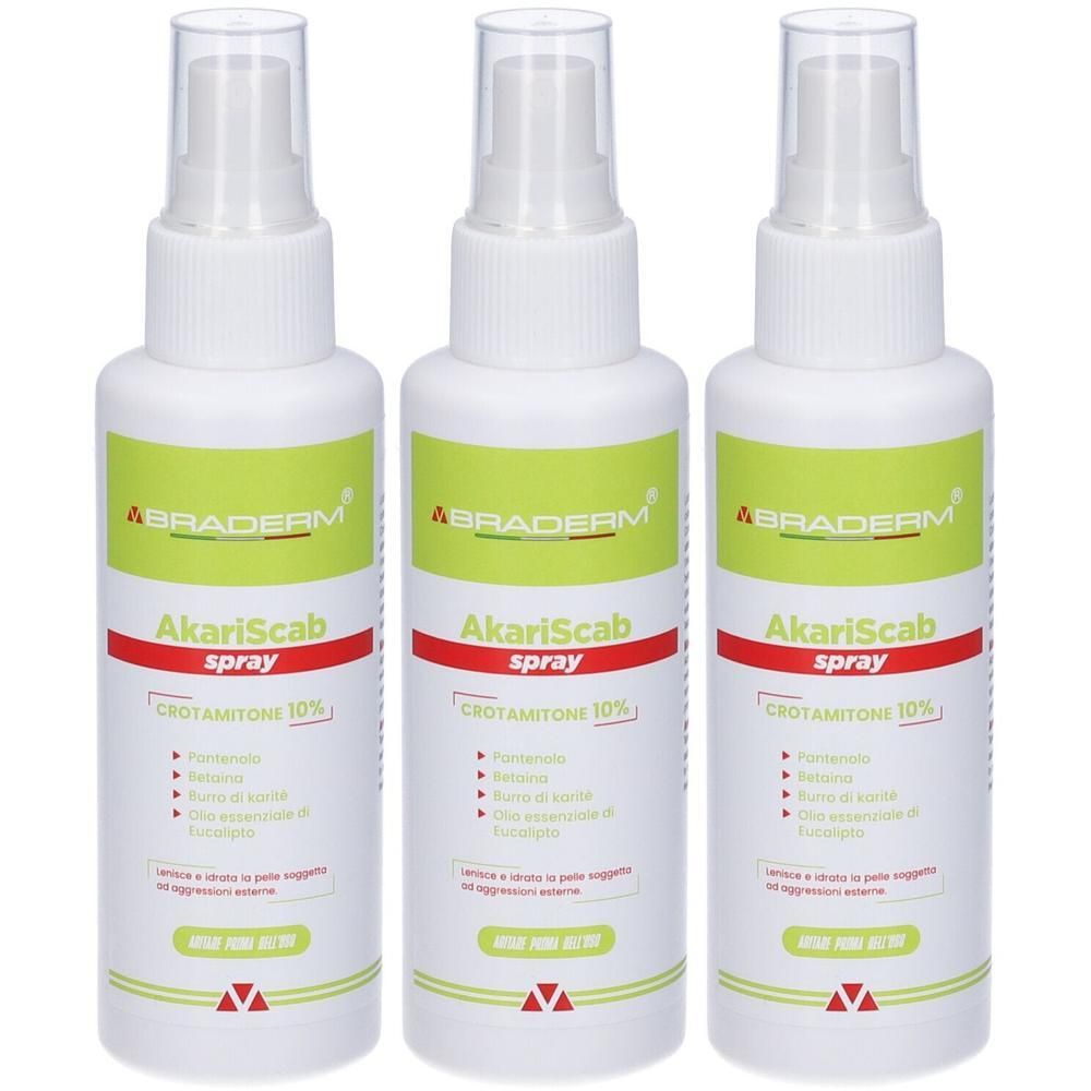 Akariscab Spray 100 Ml Braderm 3x100 ml