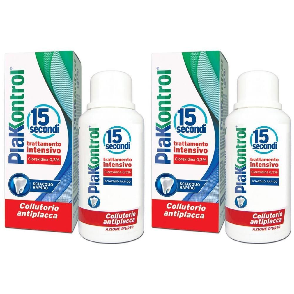 Plakkontrol 15'' Collutorio Antiplacca 2x250 ml