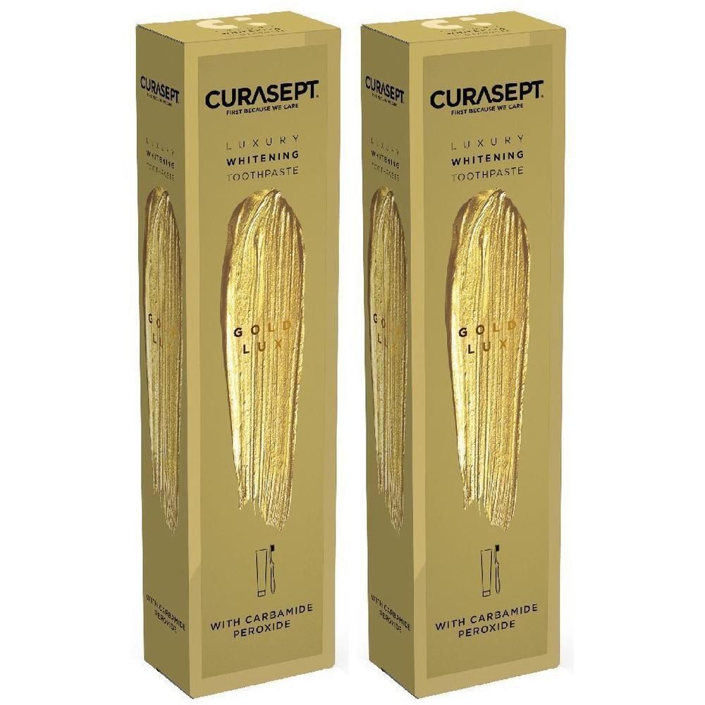 Curasept Gold Luxury Whitening Dentifricio + Spazzolino 2x75 ml