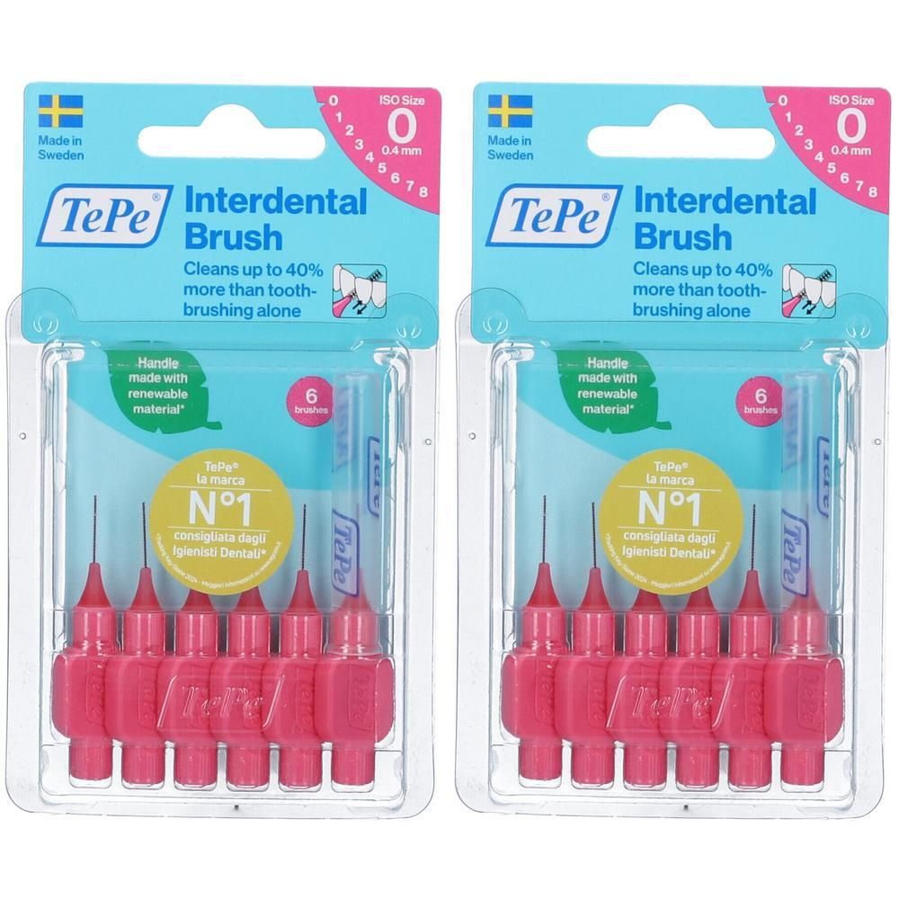 TePe® Original Rosa Scovolino Interdentale blister ISO 0 - 0,4 mm 2x6