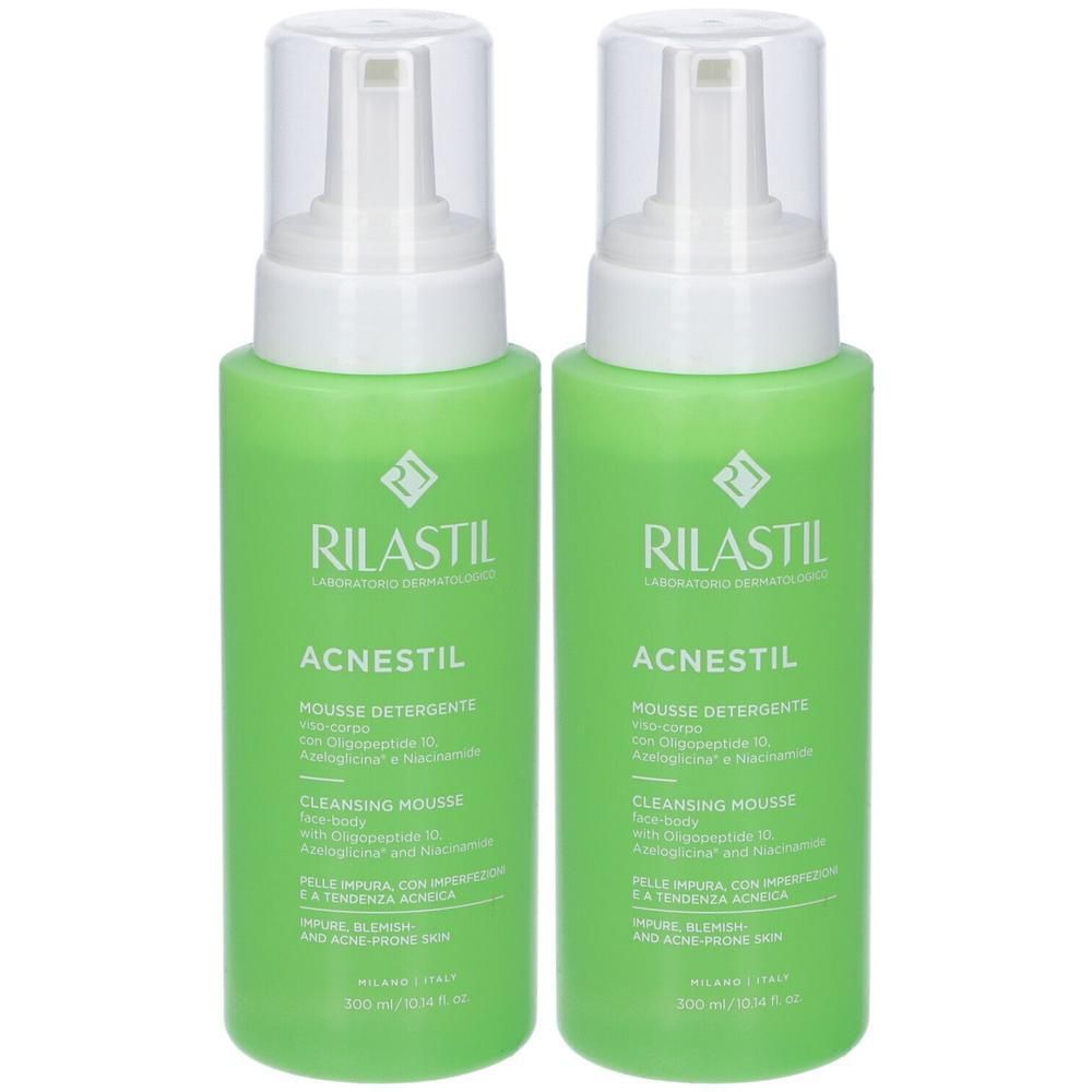 Rilastil Acnestil Mousse Detergente 2x300 ml