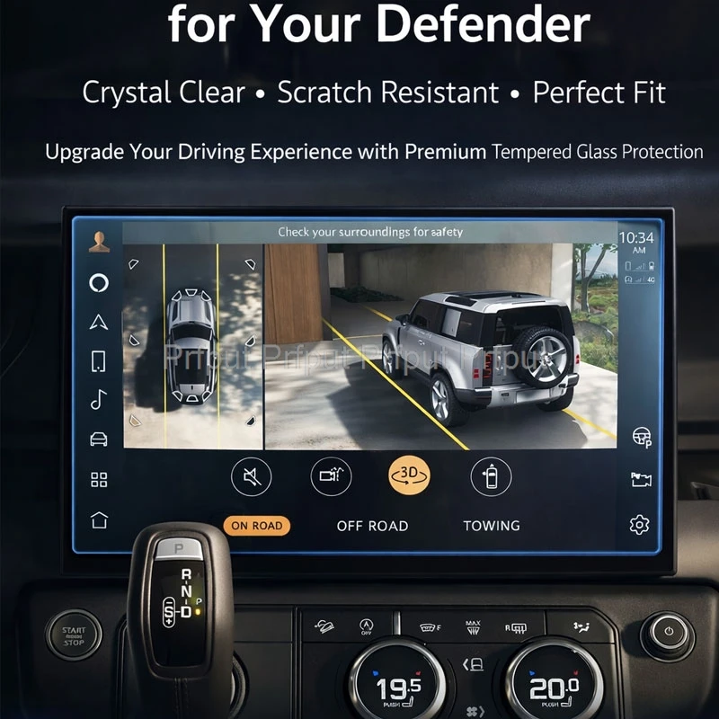 Schutzfolie aus gehärtetem Glas für Land Rover Defender 110 2026 13,1 Zoll GPS-Navigation Media Touch Display Displayschutzfolie