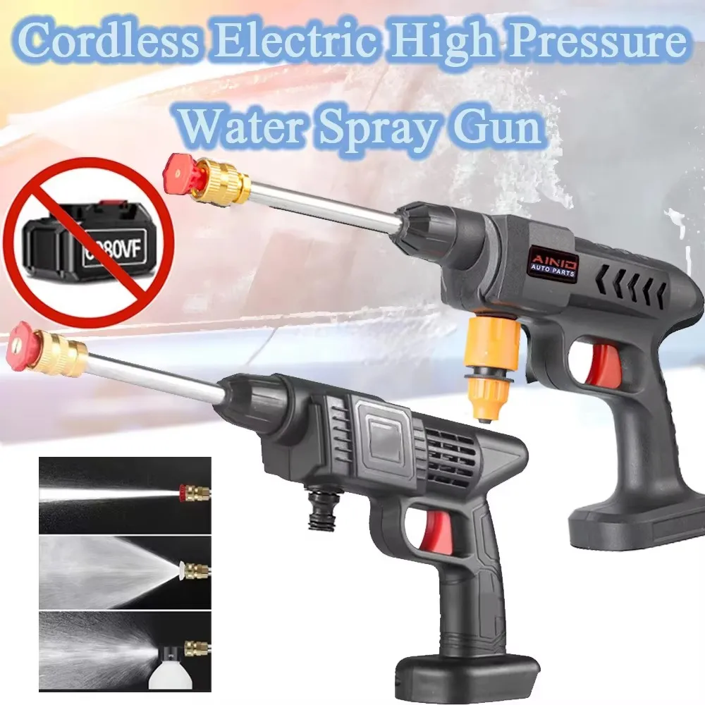 60BAR Cordless Hochdruck Auto Waschmaschine Spray Wasser Pistole Drahtlose Hochdruck Auto Waschen Wasser Pistole Waschmaschine Selbstansaugende Sustain Image