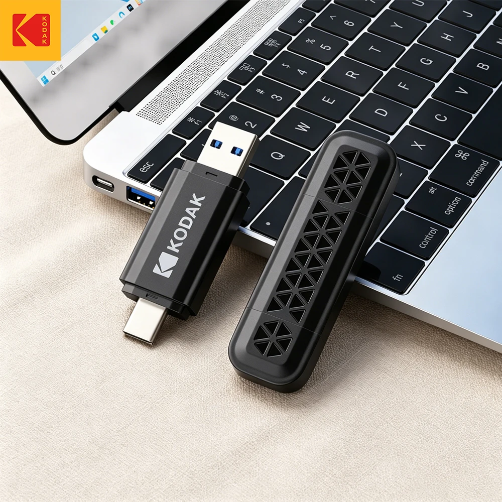 KODAK K143D USB 3.2 Typ-C Flash-Laufwerk 128GB 256GB 64GB 32GB OTG Hochgeschwindigkeits-Dual-Pendrive für Handy und Laptop Image