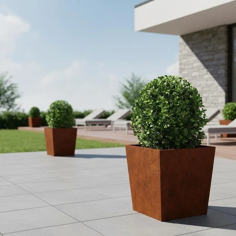 Gartenkübel – Robuster Stahlkübel mit Korrosionsschutz für Garten, Balkon und Terrasse Image