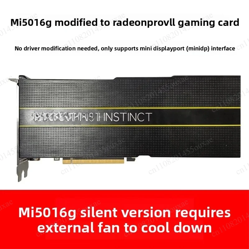 Carte graphique AMD Instinct MI50 16 Go GPU Flash Radeon VII BIOS pour PC de bureau, jeux PUBG, haute performance