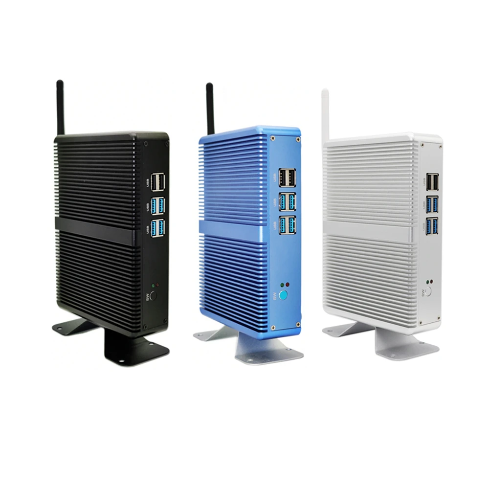 Eglobal Fanless Mini PC Windows 10 Pro Intel i5 4200U i3 6006U DDR4 8G 128G Mini Desktop Computer WiFi5 HDMI VGA 24Hours Work