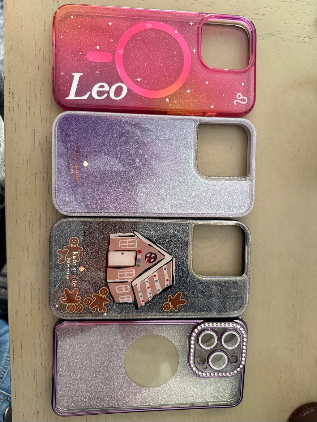 Kate Spade Cell Phones & Accessories | Kate Spade Pink Purple Glitter Leo & Gingerbread Phone Case Set | Color: Pink/Purple | Size: Os
