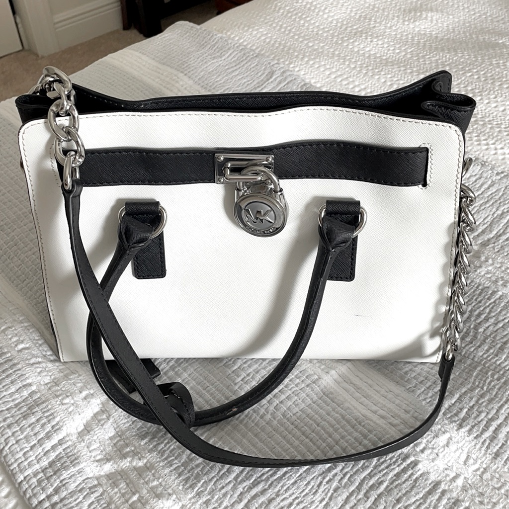 Michael Kors Bags | Women’s Michael Kors Handbag | Color: Black/White | Size: 12x9x5