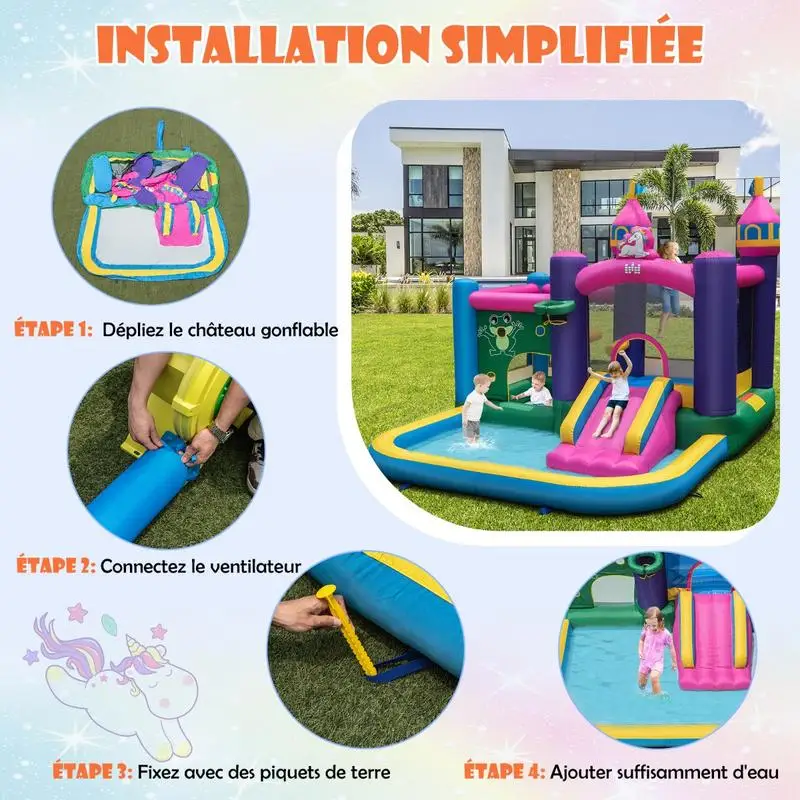 Aufblasbare Rutsche 327x392x270cm PVC Outdoor-Spielgerät mit Becken Image