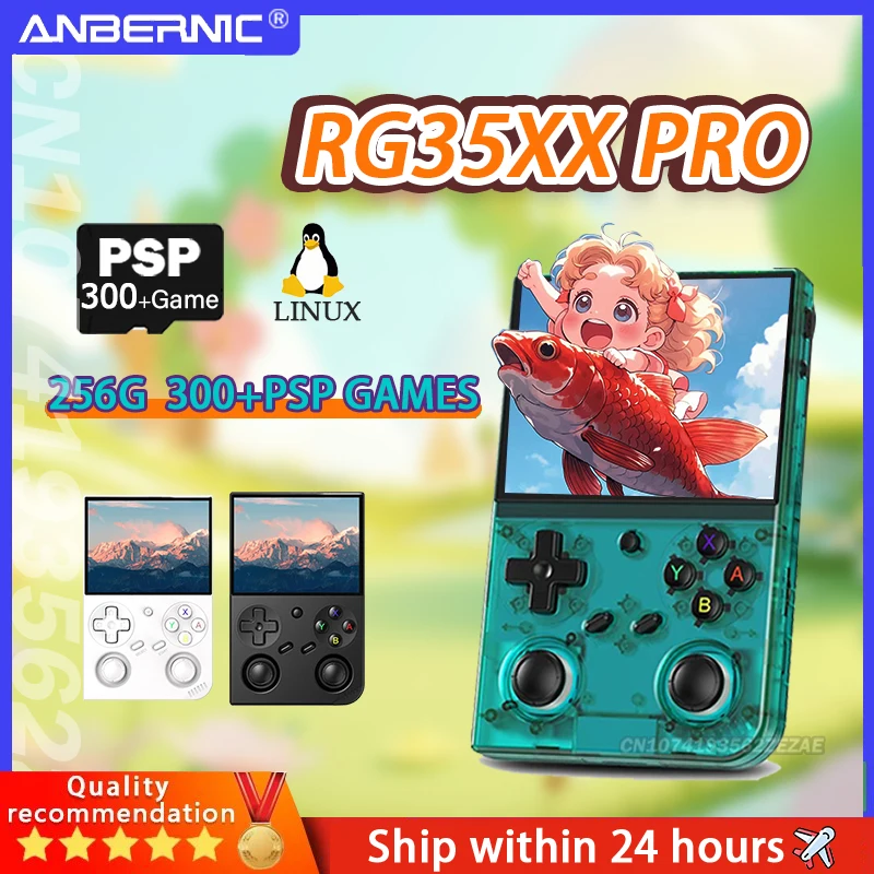 Anbernic RG 35XXPRO 3.5Inch IPS Screen Video Game Console Support TV Output Linux Built-in 64G Retro Game Player PSP Game