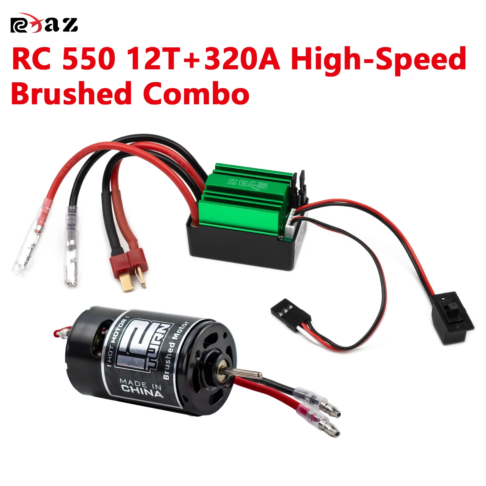 RC 550 12T Bürstenmotor 320A ESC Combo Hochgeschwindigkeits-Set für 1/10 RC Auto Truck Off-Road Crawler Image
