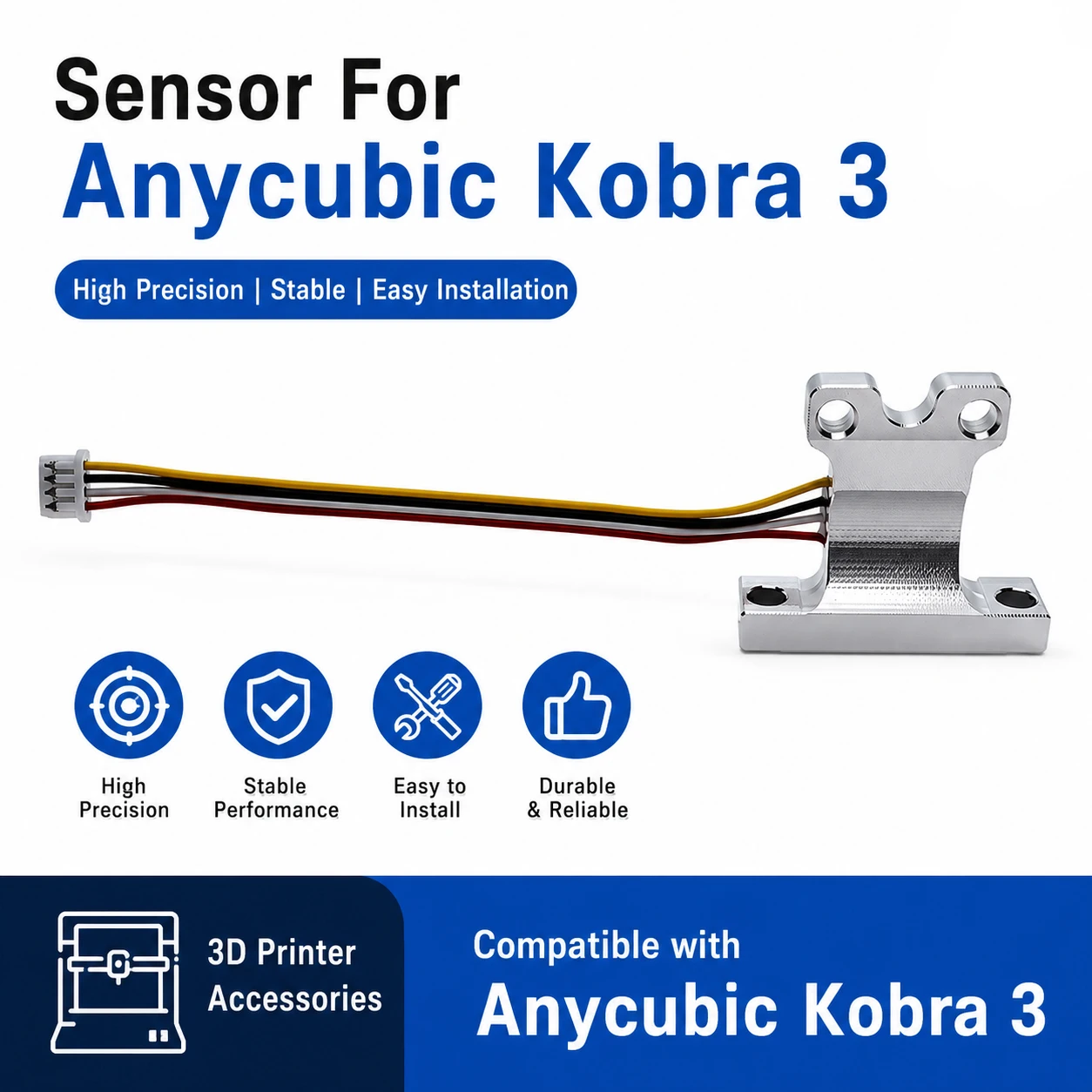 1 Stück Anycubic Kobra 3 Kobra 3 V2 Sensor Dehnungsmesser-Bausatz 3D-Drucker Auto-Nivellierung Ersatzteile Image