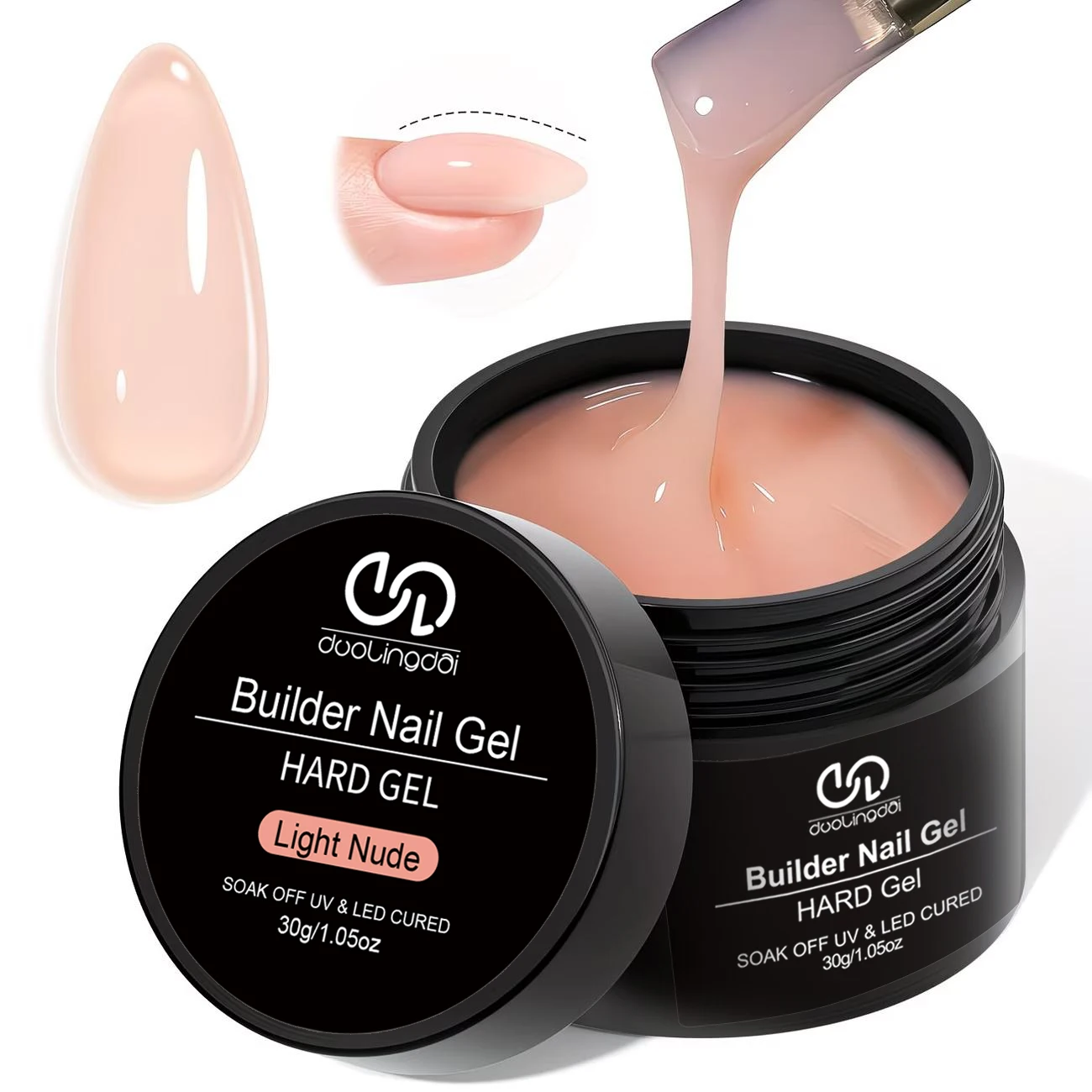 1 Stück DUOLINGDAI UV&LED Nagelverlängerungs-Gel 30ml - Schnell Aufbauendes Nicht Klebendes Abwaschbares Glänzendes Gel & Für Salongebrauch, Japanisch-Koreanische Serie Image