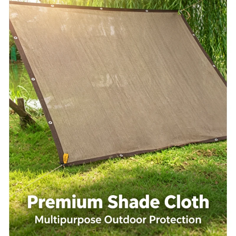UV-Schutz, langlebiges braunes Sonnenschutznetz für den Außenbereich, 1 Stück, 3 m x 4 m, für Pool, Picknick, Reisen, mehrere Größen